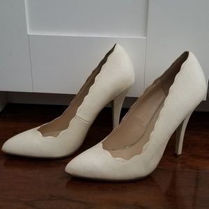 Betsey Johnson Blue Scallop Wedding Shoes